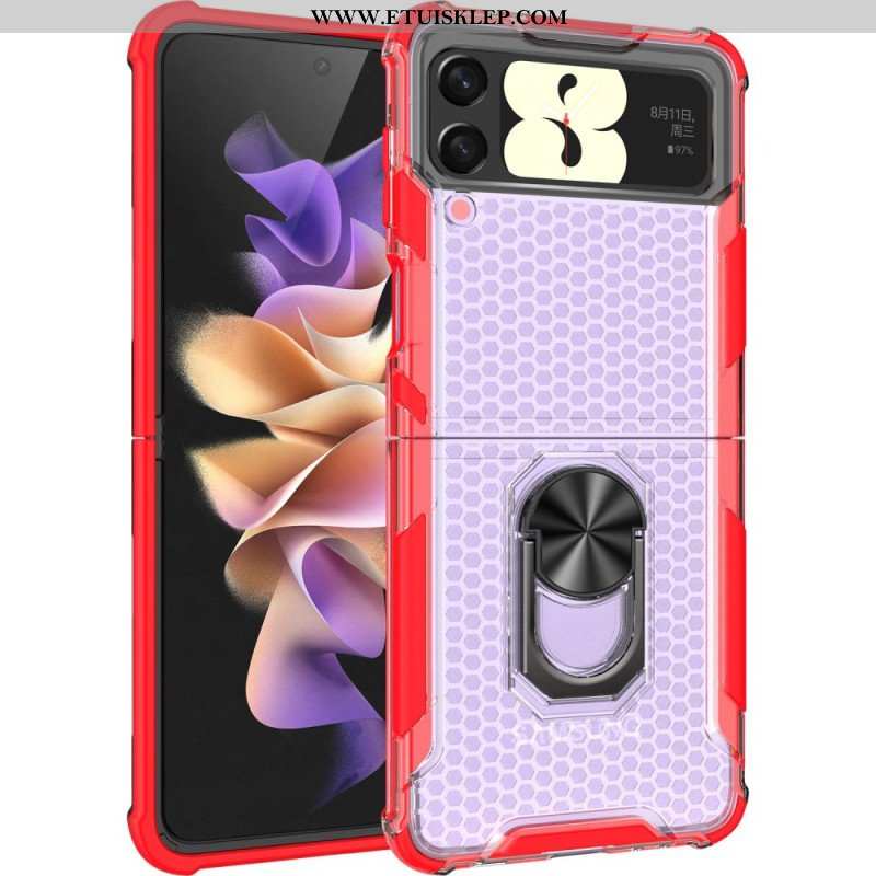 Futerały do Samsung Galaxy Z Flip 4 Etui Folio Plaster Miodu Ze Wspornikiem Pierścienia